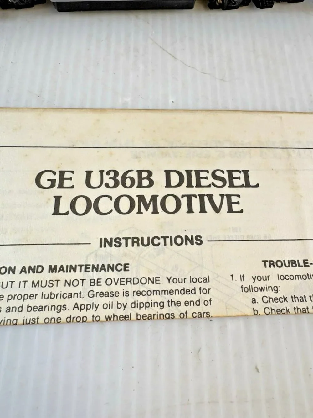 Bachmann N Scale UP Union Pacific GE U36B Diesel Locomotive #824, Working, IOB